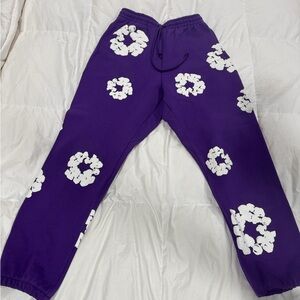 Denim Tears Cotton Wreath Sweatpants – Purple (Size S)